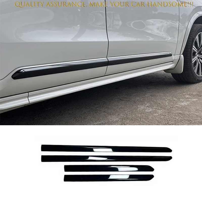 for Volvo XC90 2016-2024 Black Titanium Side Door Body Guard Molding Strip Cover