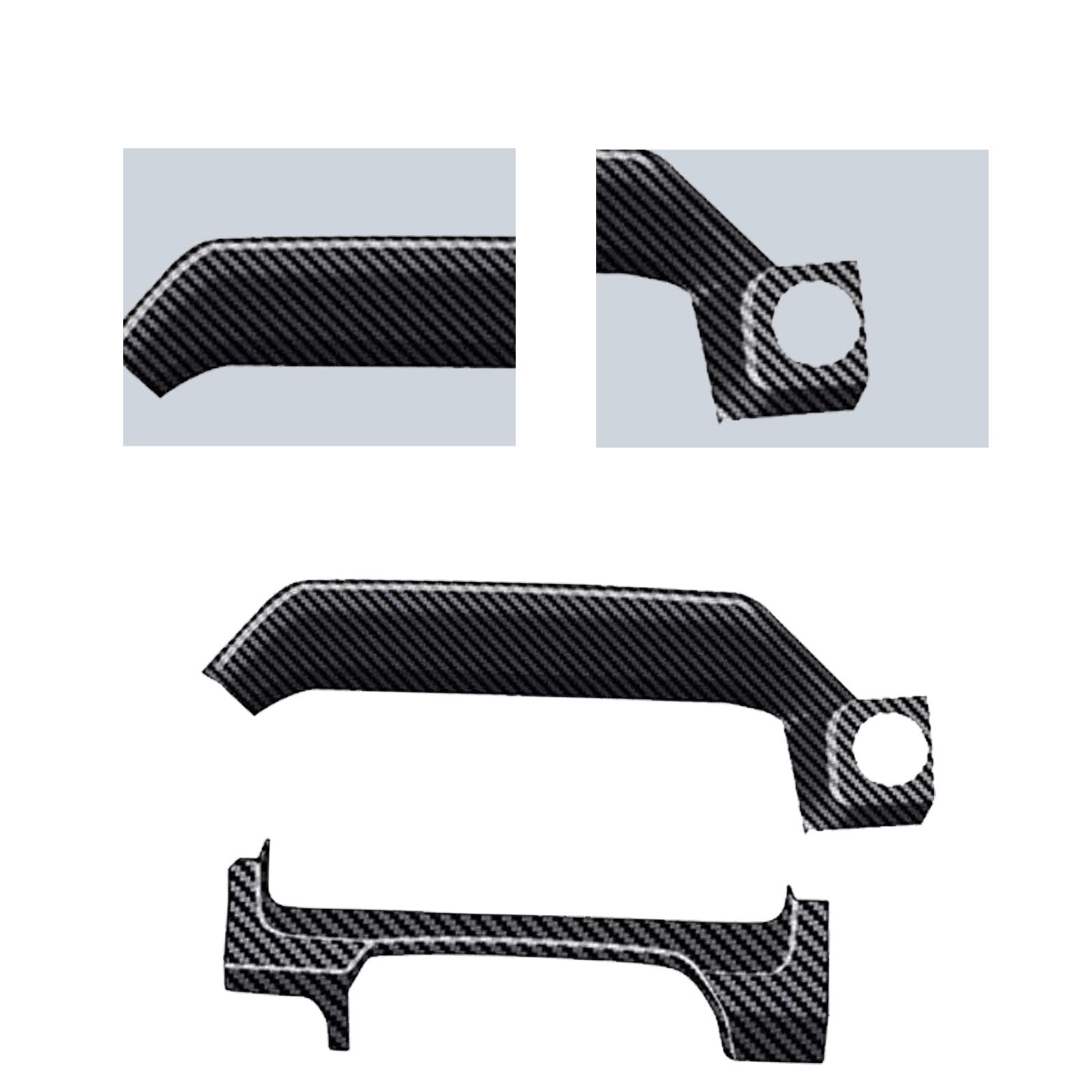 2PCS Carbon Fiber Pattern Gauge Cluster Cover Trim for Toyota Tacoma 2024