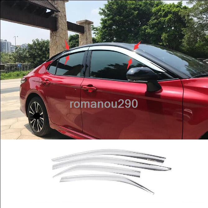 for Toyota for Camry 2018-2023 silver Window Wind Visor Vent Shades Sun Rain Guard