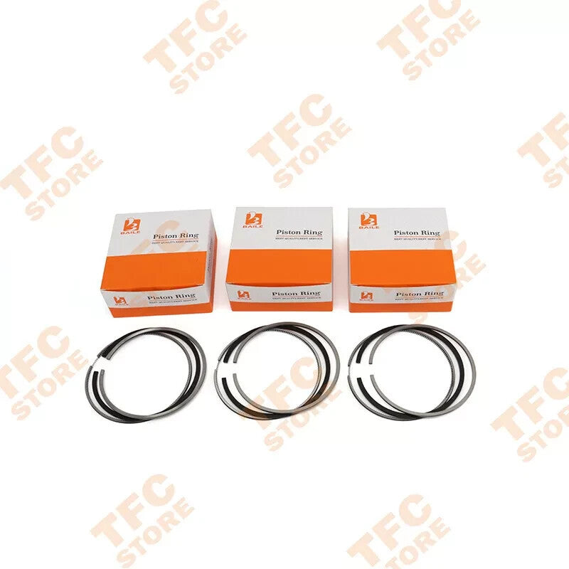 3 Sets Piston Ring STD For KOMATSU 4D92 Excavator Forklift Engine 92mm3HK+3+6