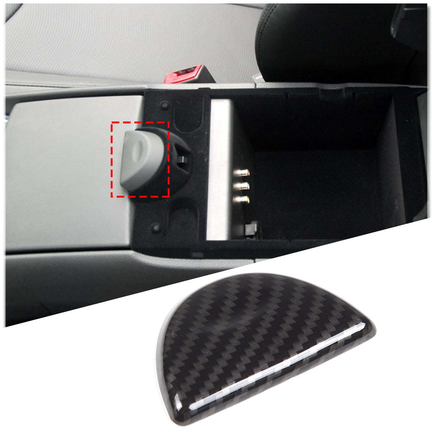 Carbon fiber interior center armrest box switch cover suitable for Infiniti G25 37 09-13