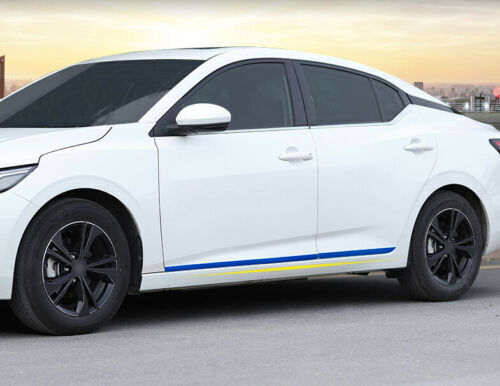 4x for Nissan Sentra Sylphy 2020-2023 Blue Steel Door Body Side Cover Strip Trim