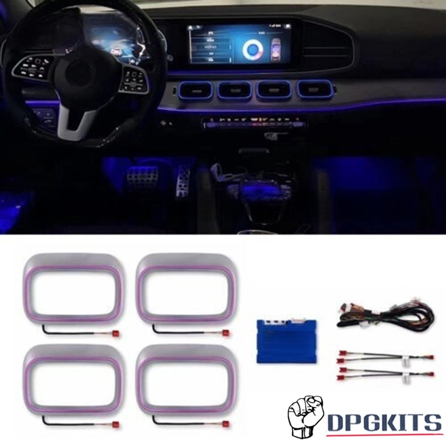 LED Air Vent Ambient Light for Mercedes-Benz GLE GLS W167 20-2023 GLE350 GLE450