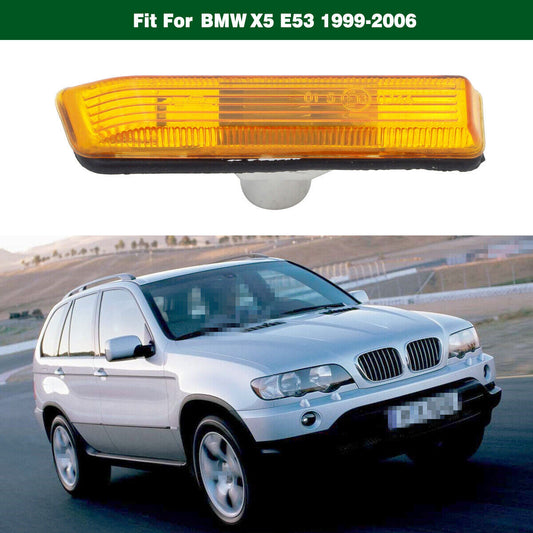 Left Amber Fender Side Marker Light Turn Signal Lamp for BMW E53 X5 1999-2006