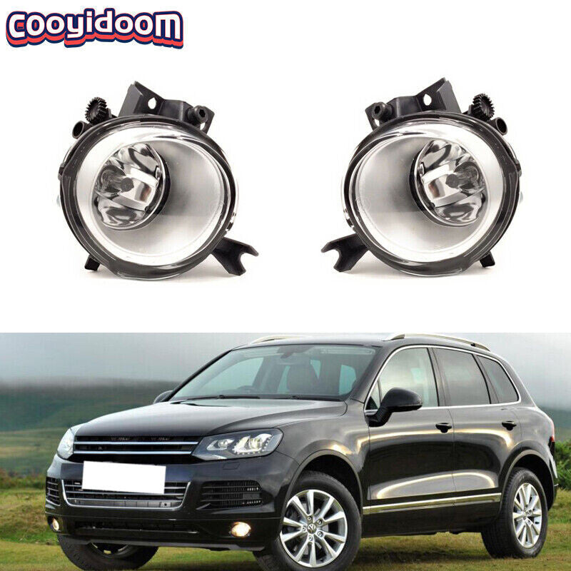 A pair of front bumper fog lights are suitable for Volkswagen Touareg 2003-2010