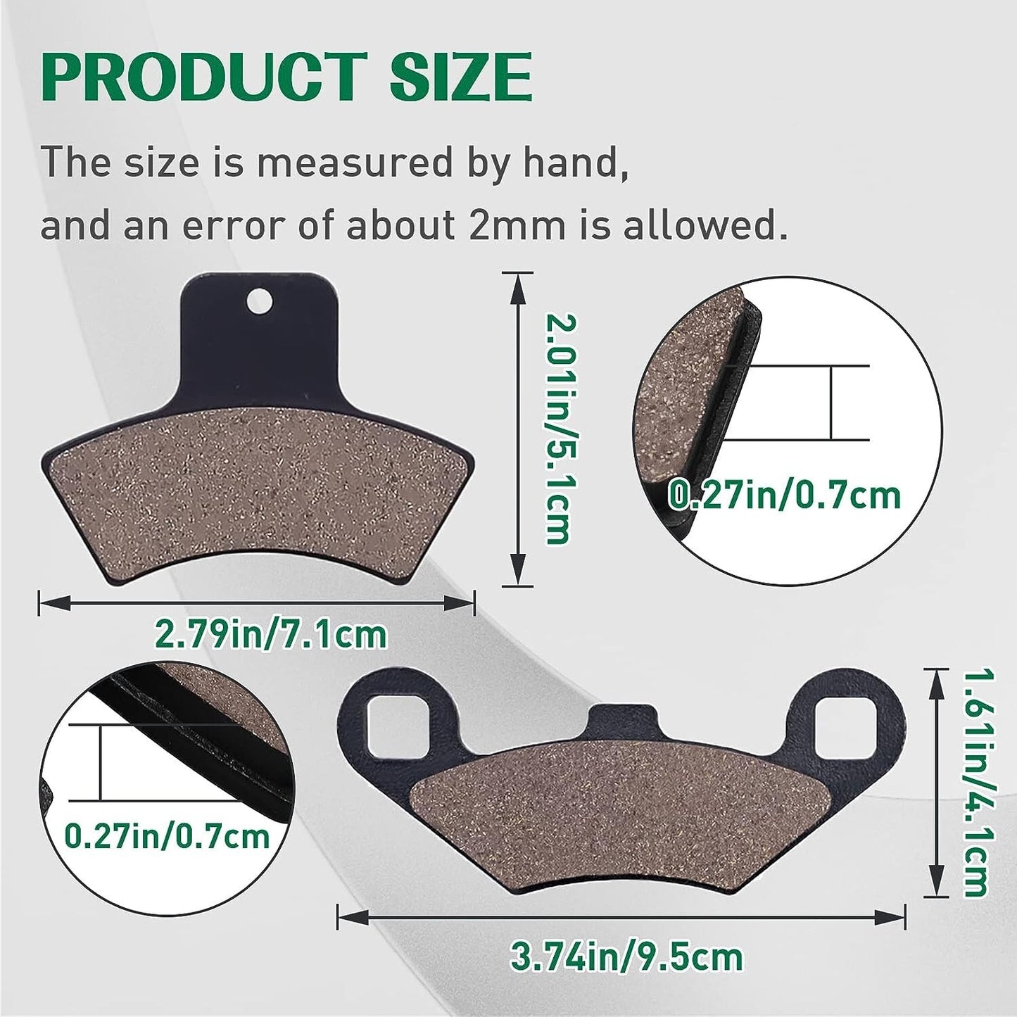 Brake Pads for Polaris Sportsman 500 400 335 Scrambler 400 500 Trail Blazer 250