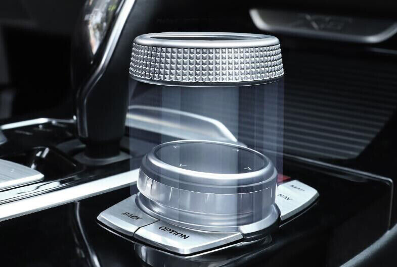 Console Multimedia for BMW 5 Series G30 2018-2022 Button Frame Trim ABS Silver
