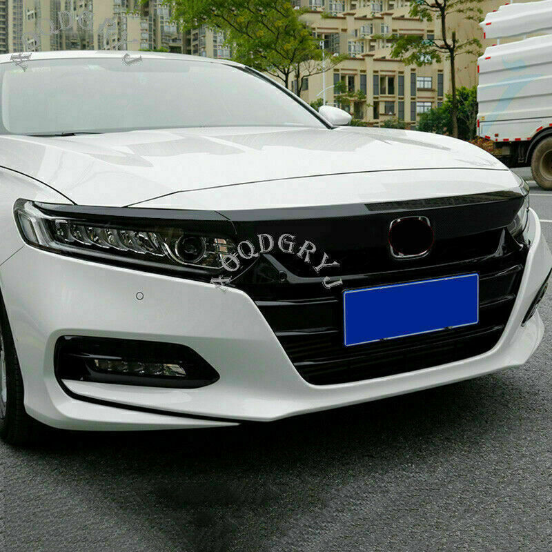 for Honda Accord 18-2020 Glossy Black Black Hood Bonnet Guard Cover Molding Trim