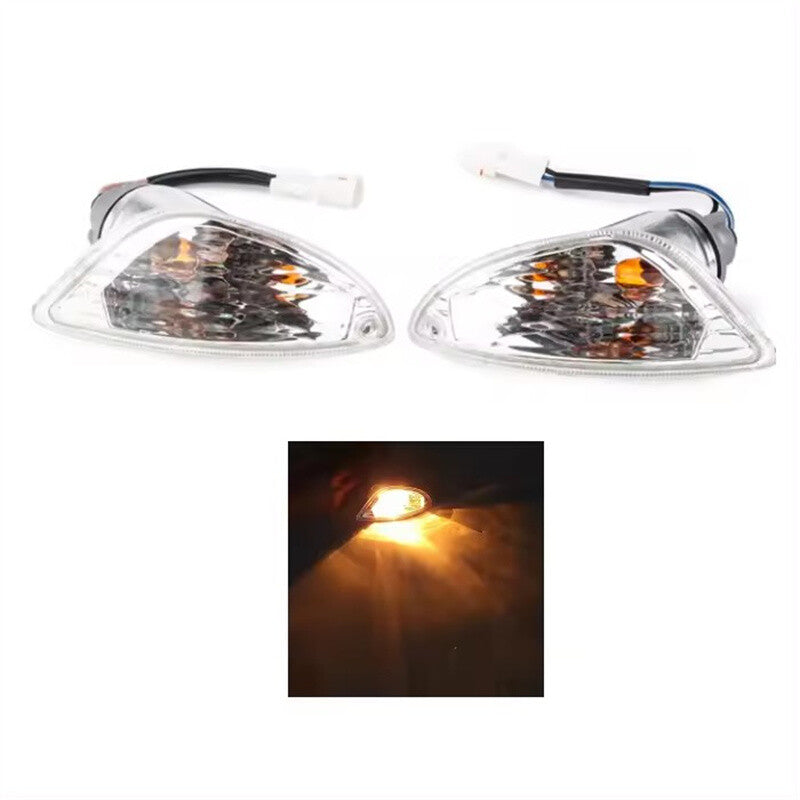 2 Transparent Rear Turn Signal Indicators for Motorcycles LX 50, 125, 150, and LXV150