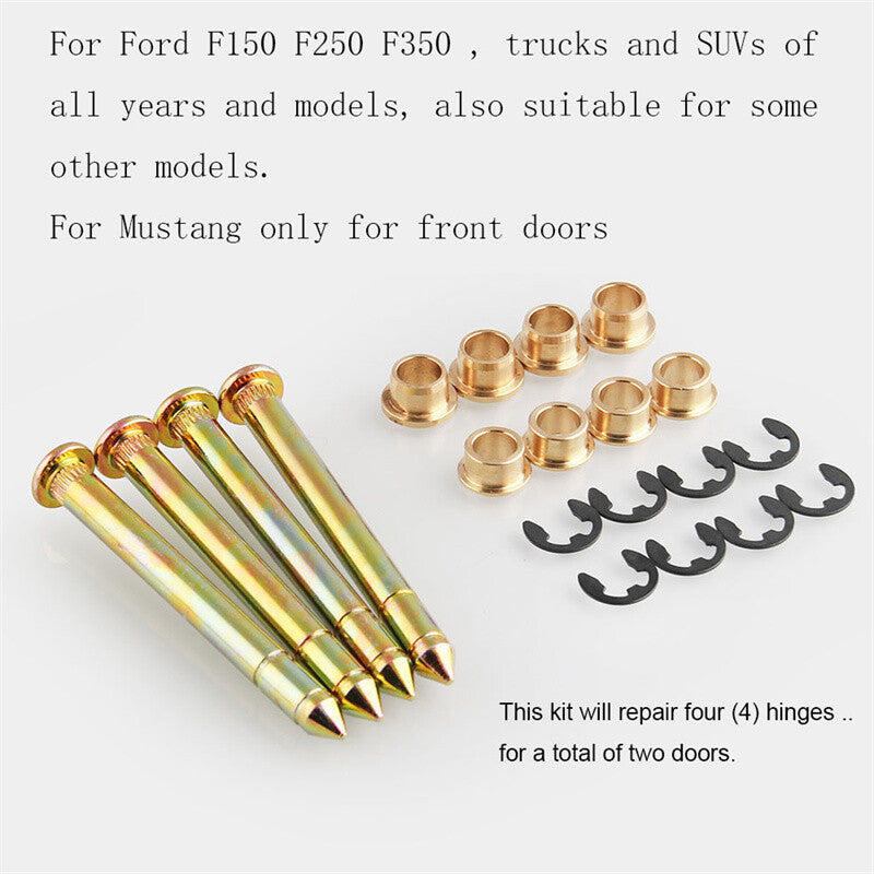 Door Hinge Pin and Bushing Kit for Ford F150 F250 F350 Series