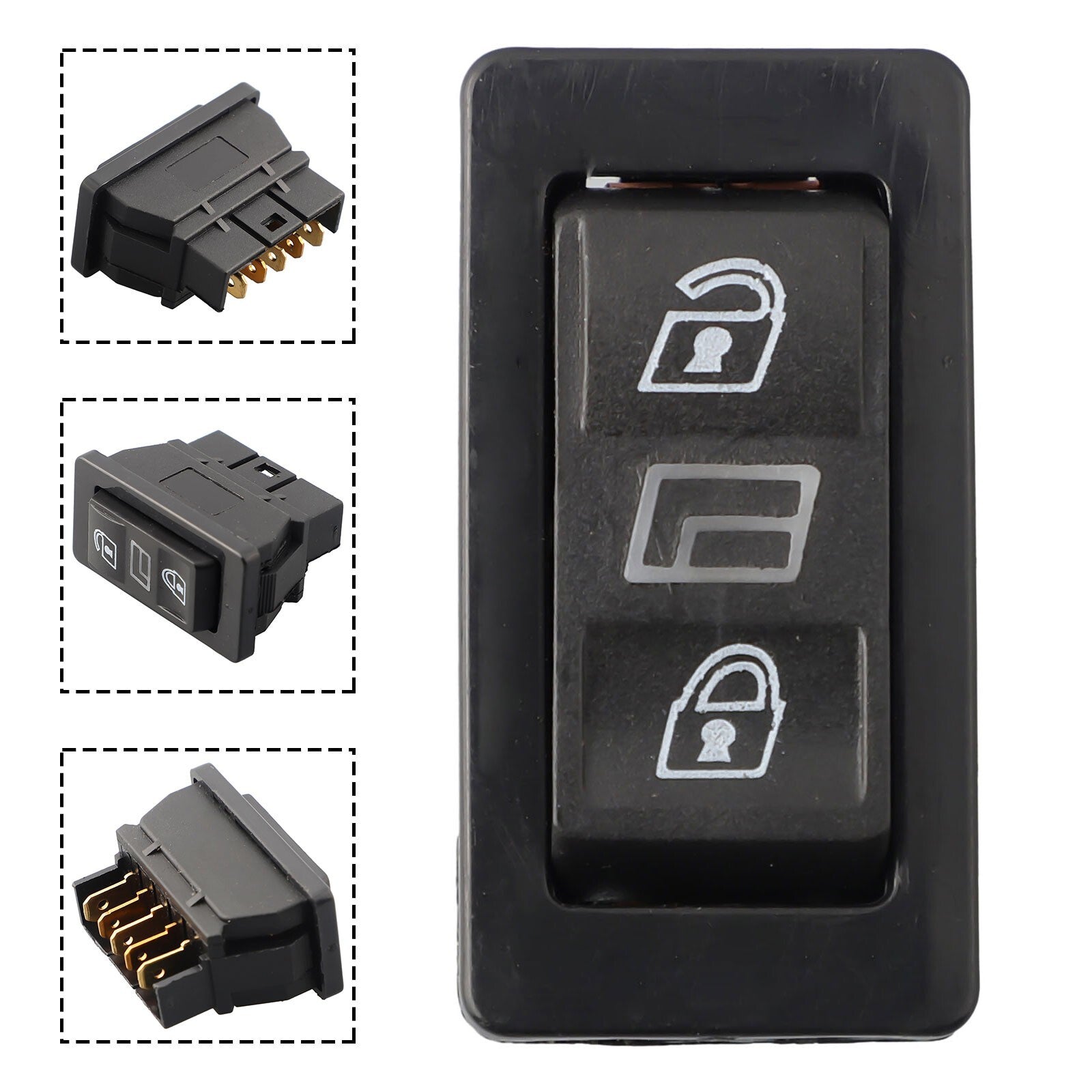 High-efficiency 12V 20A 3-in-1 automotive power door window switch and lock control system