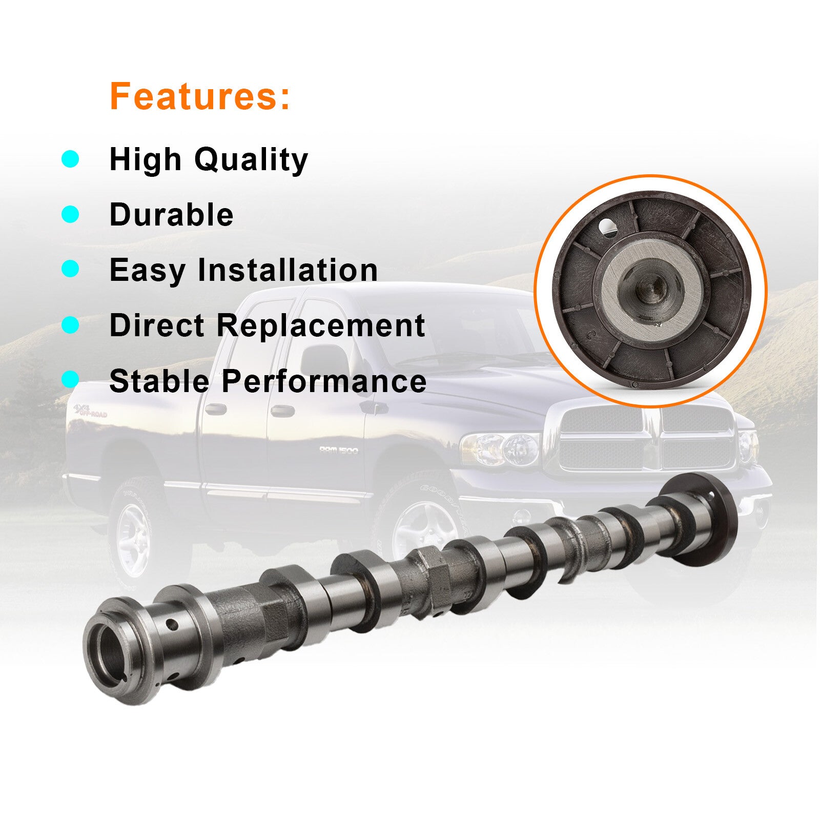 5184377AF Left Side Exhaust Camshaft for CHRYSLER for DODGE for CHALLENGER for JEEP for RAM New