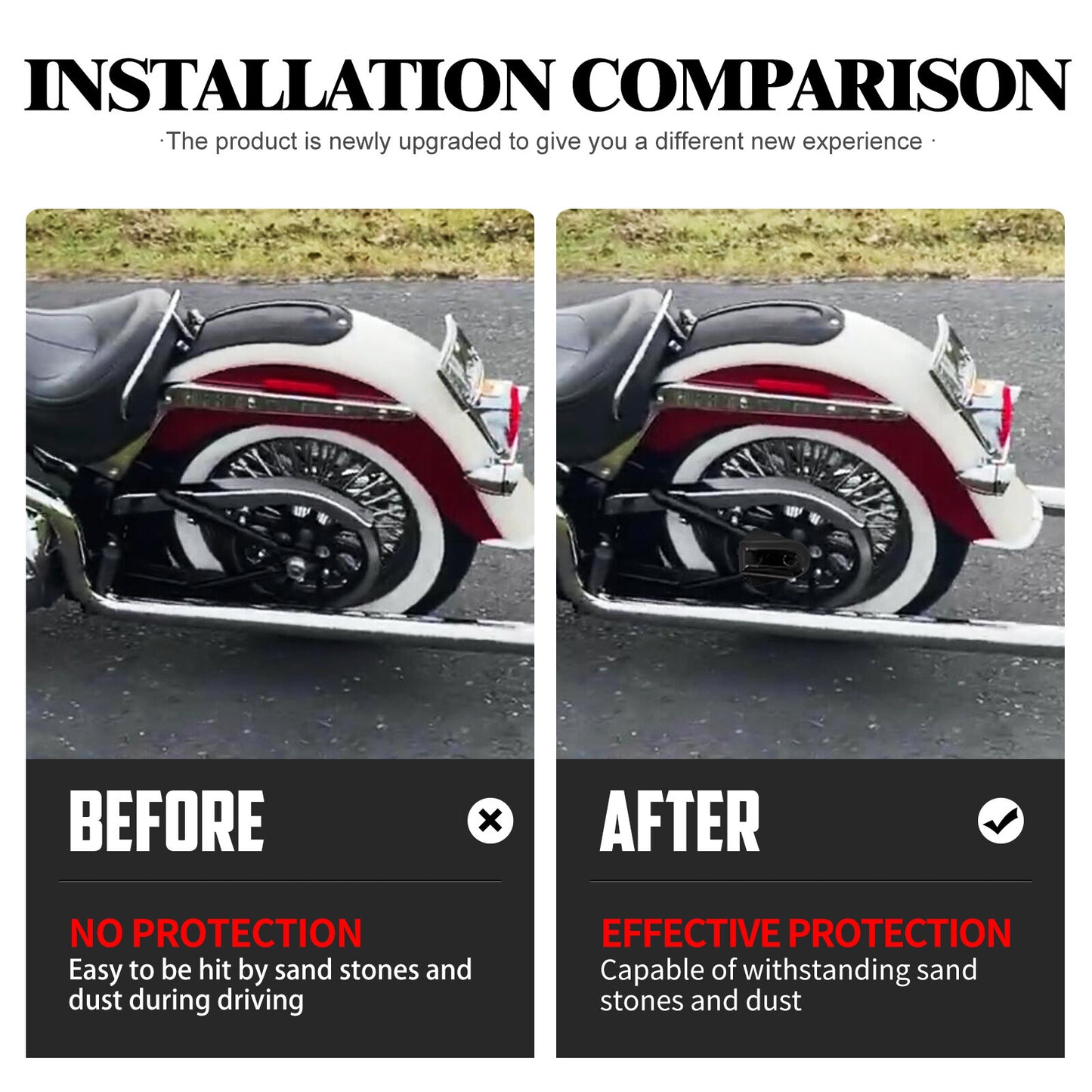 Black Bar Shield Rear Axle Covers Guards Swingarm for Harley Softail FLS 08-17