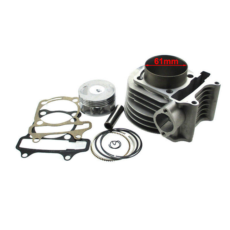61mm Big Bore Cylinder Kit For GY6 125cc 150cc 200cc Scooter ATV Go Karts Moped