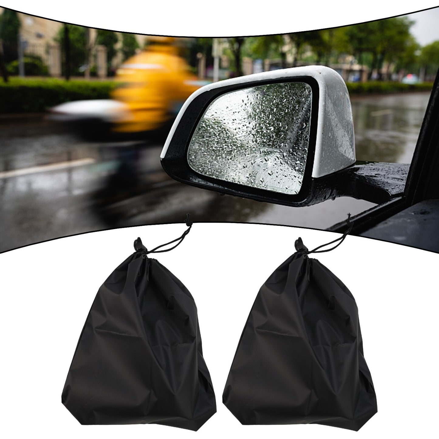 Car Rearview Mirror Anti-Fog Protector Cover Snow Ice Shield Winter/Waterproof