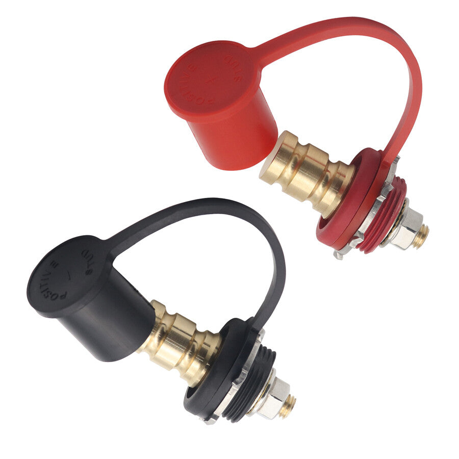 1 Dual 12V Battery Charger Rear Pin Connector Terminals Suitable for Automotive and Marine Use