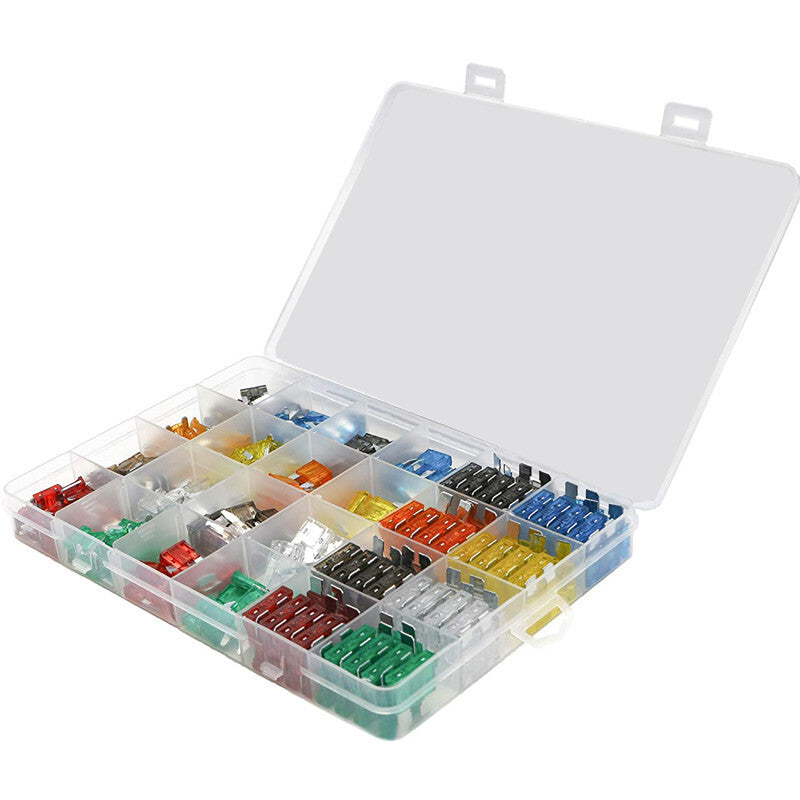 272pcs 5A10A15A20A25A30A for Mini /Small/Medium Car Mixed Standard Blade Fuse Box Kit