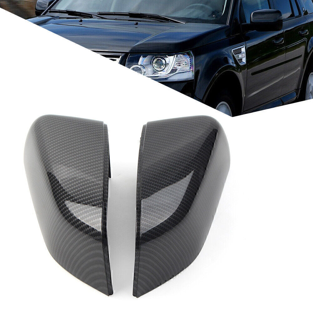 Pair Mirror Cover Cap for Land Rover LR2 LR4 for Range Rover Sport Freelander 2