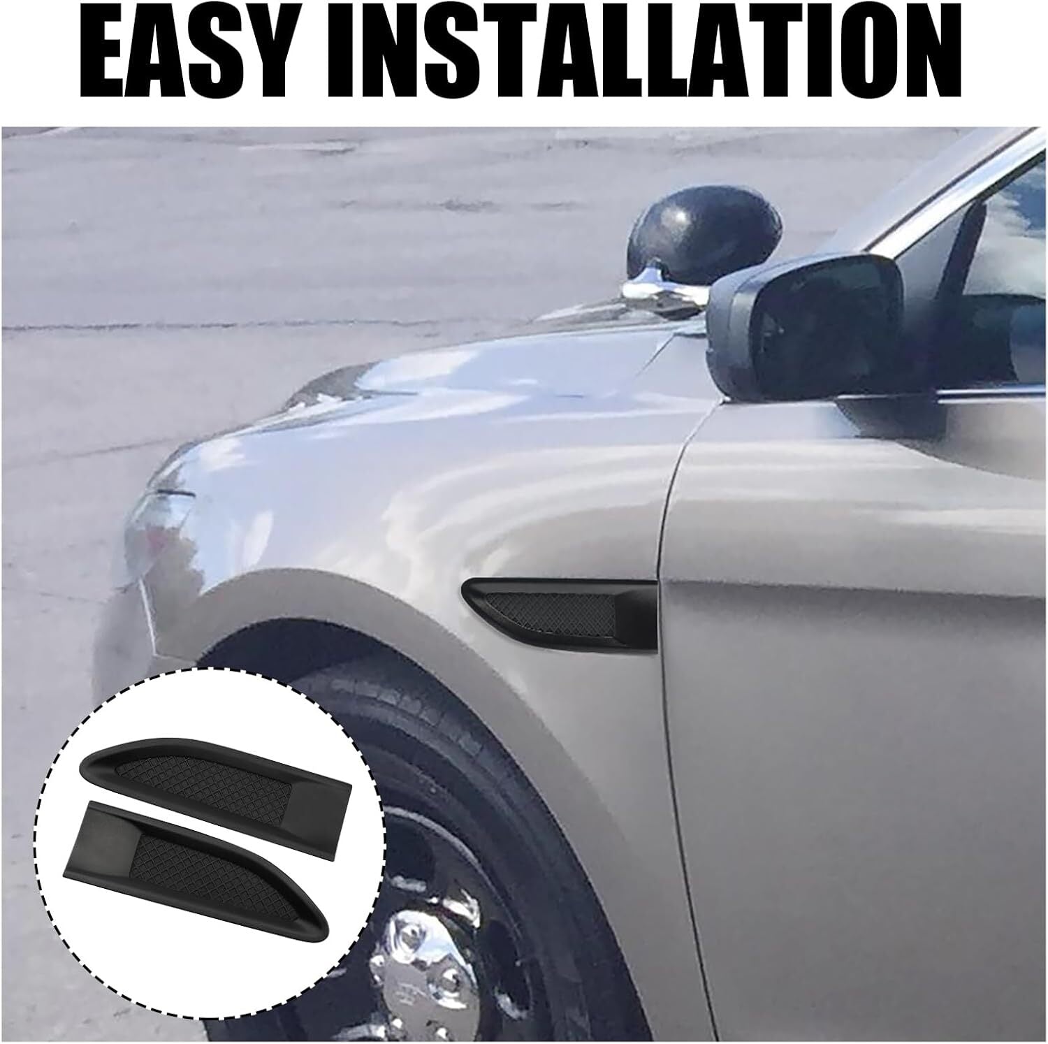 Front Fender Black Vent Molding DG1Z16178C DG1Z16178D for Ford Taurus Police