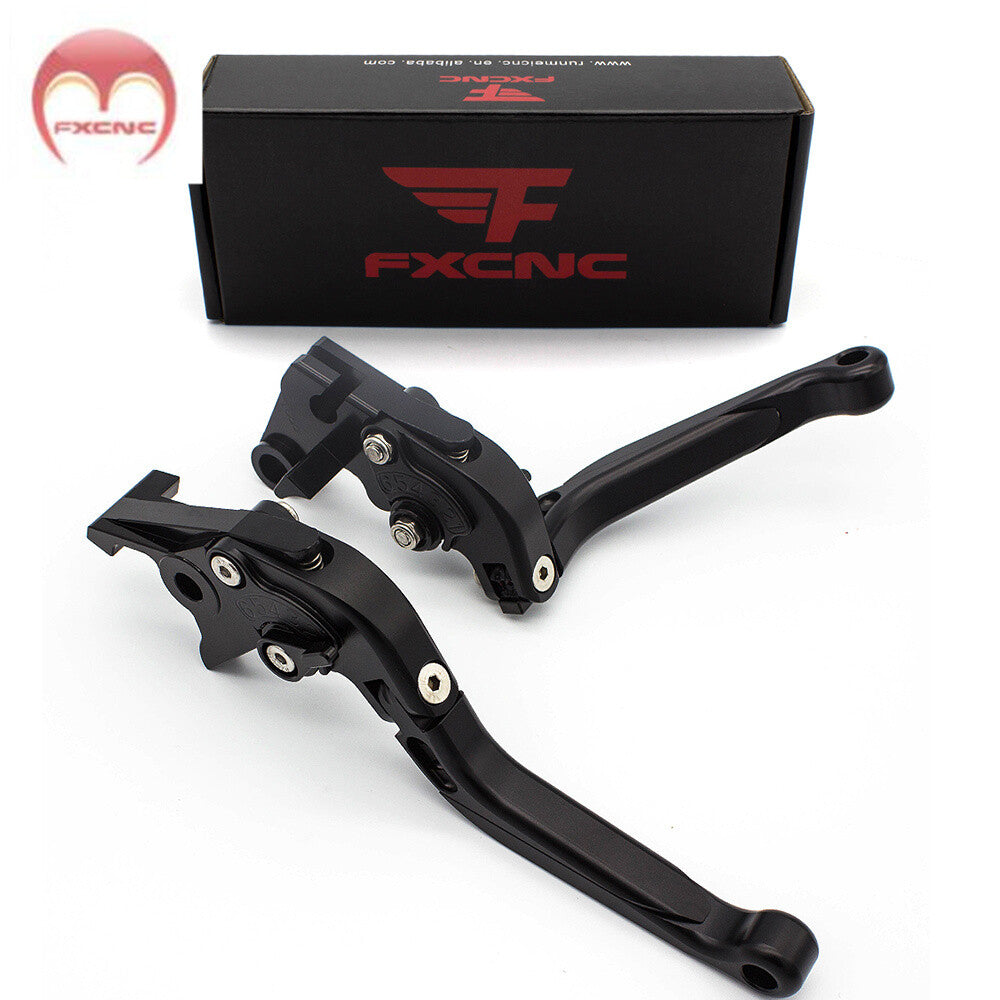 CNC folding extended brake clutch lever for Royal Enfield Himalaya 400 Black