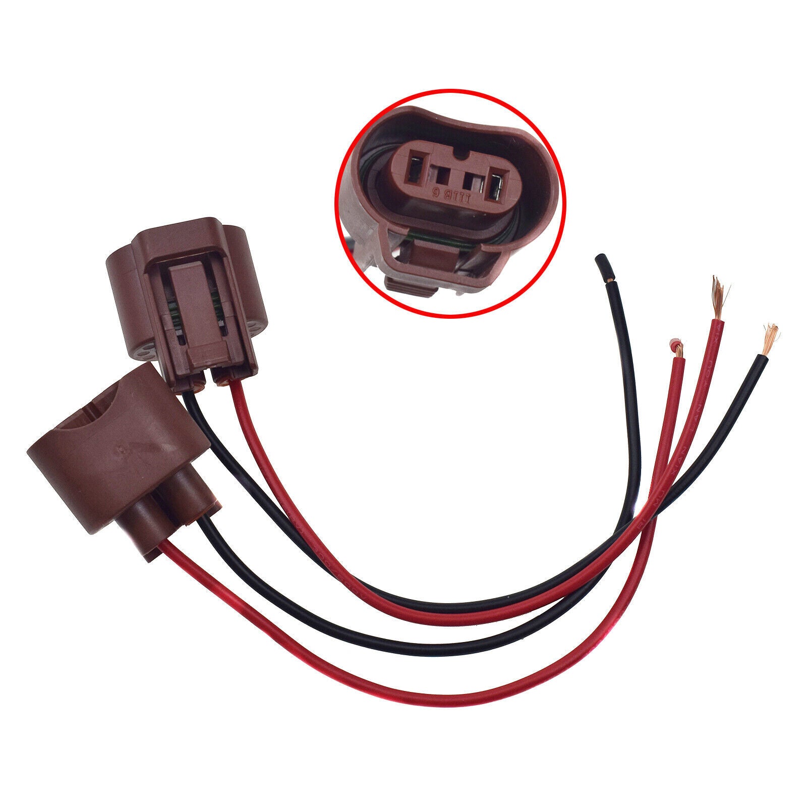 2Pcs 9006 HB4 Fog Light Socket Connector Lamp Bulb Wire Pigtail 88929970 1999357