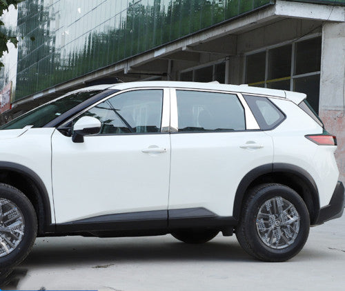 6P Chrome S.Steel Door Window Pillar Posts Cover Trim For 2021-2023 for Nissan Rogue