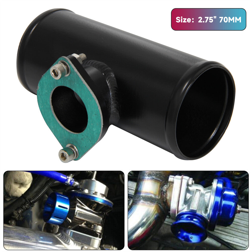 2.75 70mm Turbo Flange Pipe For GD-RS FV RZ BOV Blow Off Valve Adapter Black