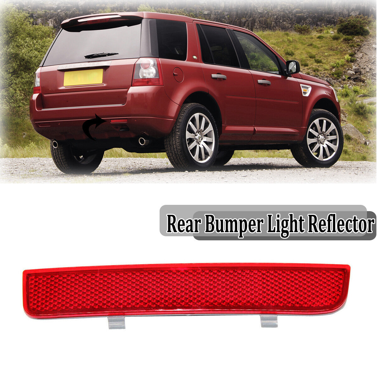 The red reflector on the right rear bumper is suitable for Land Rover LR2 / for Land Rover for Range Rover LR006349