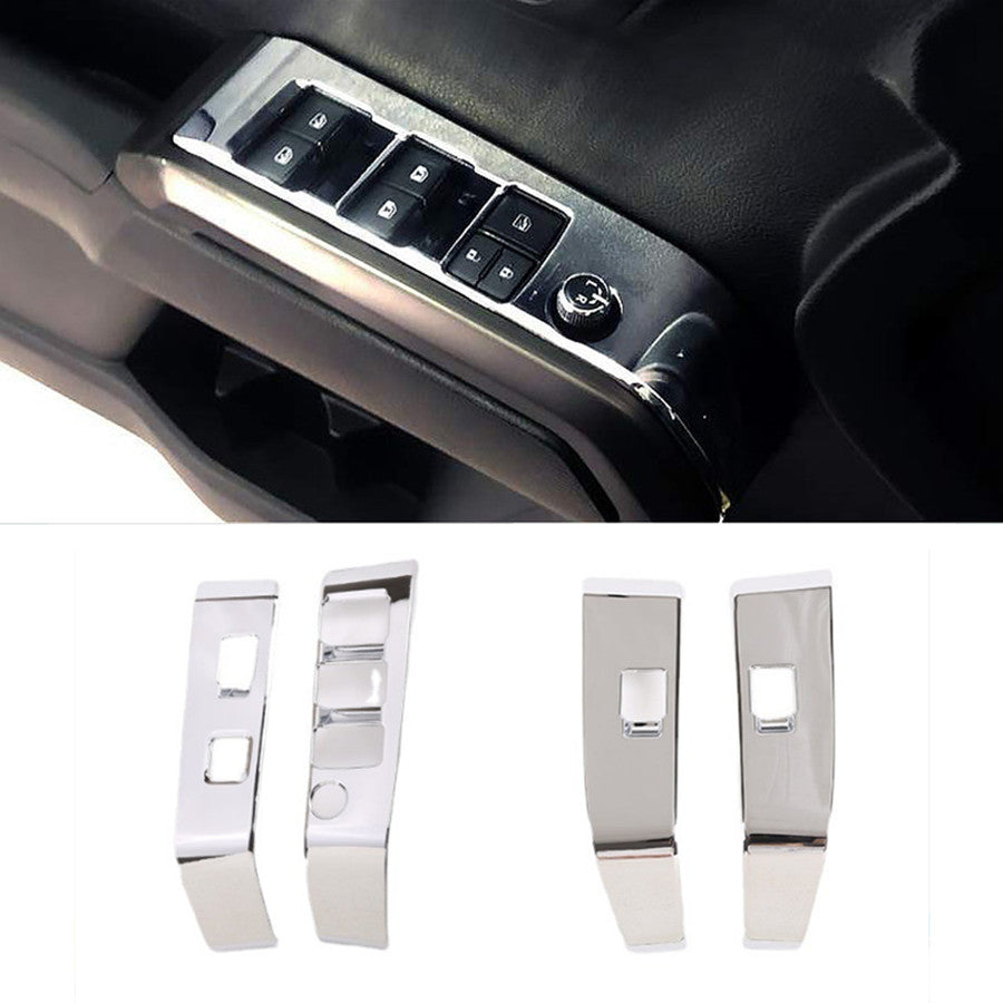 ABS chrome window switch panel cover trim suitable for Toyota Tacoma 2016 - 2023