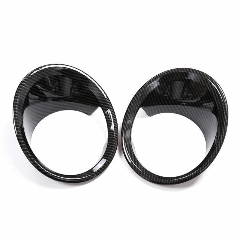 pair Carbon Fiber For 2016 2017-2019 for BMW X1 F48 Front Fog Light Lamp Cover Trim