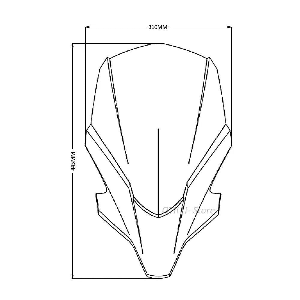 New for YAMAHA MT-07 2021- Dirt Bike Wind Windshield Deflector Screen Protector