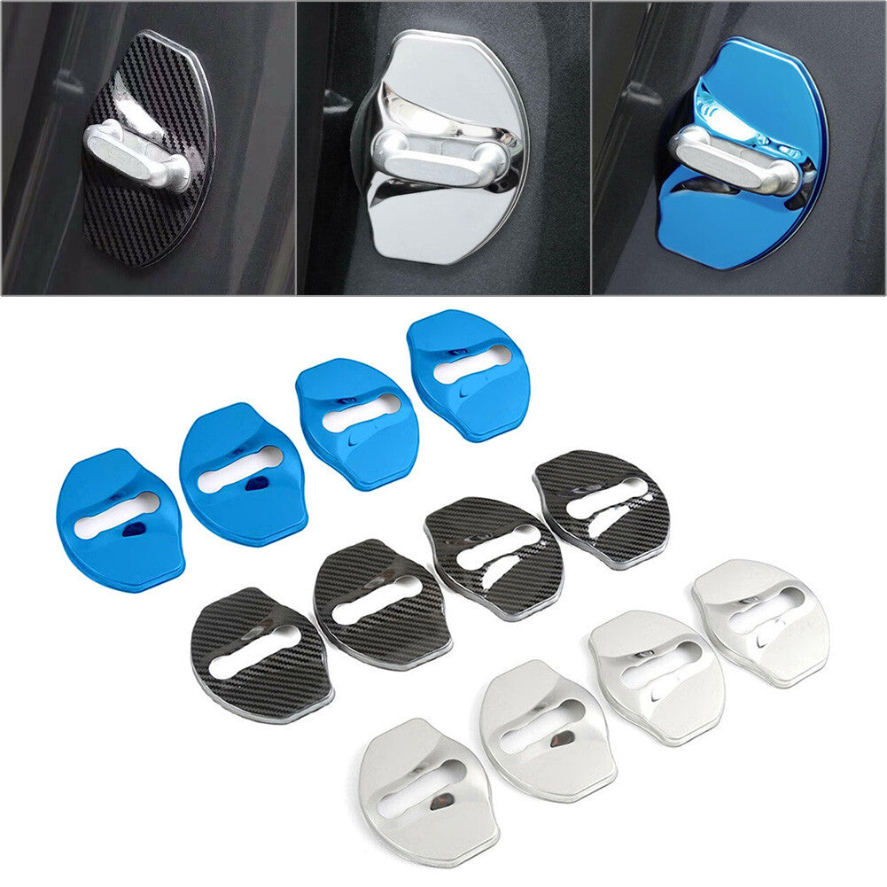 4x Protective Cover Door Lock Cover for Tesla Model 3 2018-2020 Left-hand Drive