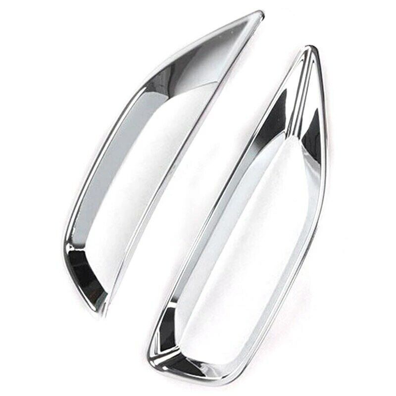 2PCS For 2015-2017 for Kia Sorento ABS Chrome Rear Tail Lamp Fog light Cover Trims