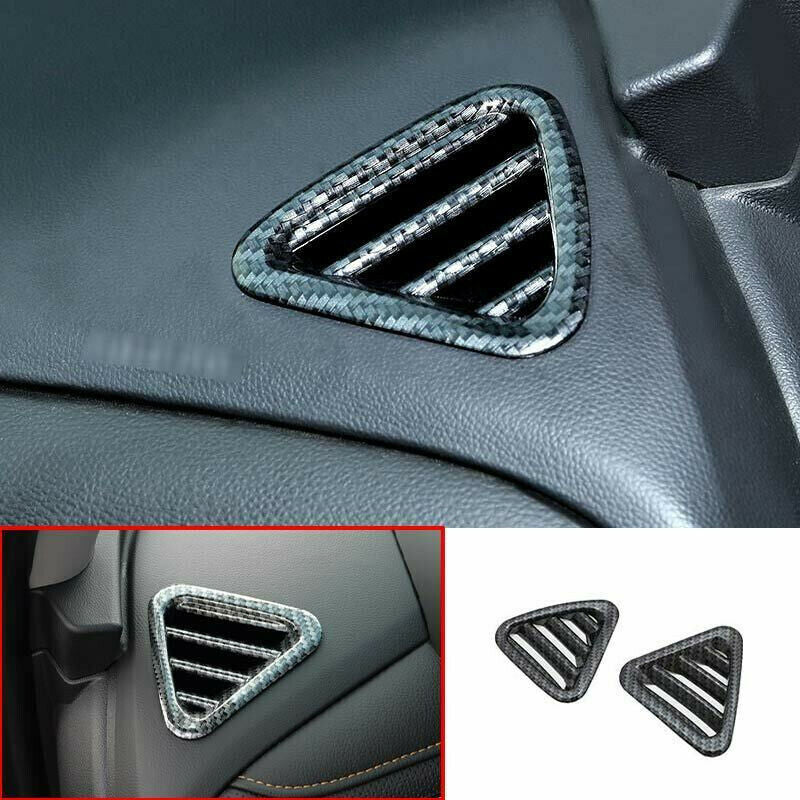 Carbon Fiber Dashboard Air Outlet Vent Cover Trim for Chevrolet Equinox 2017-21