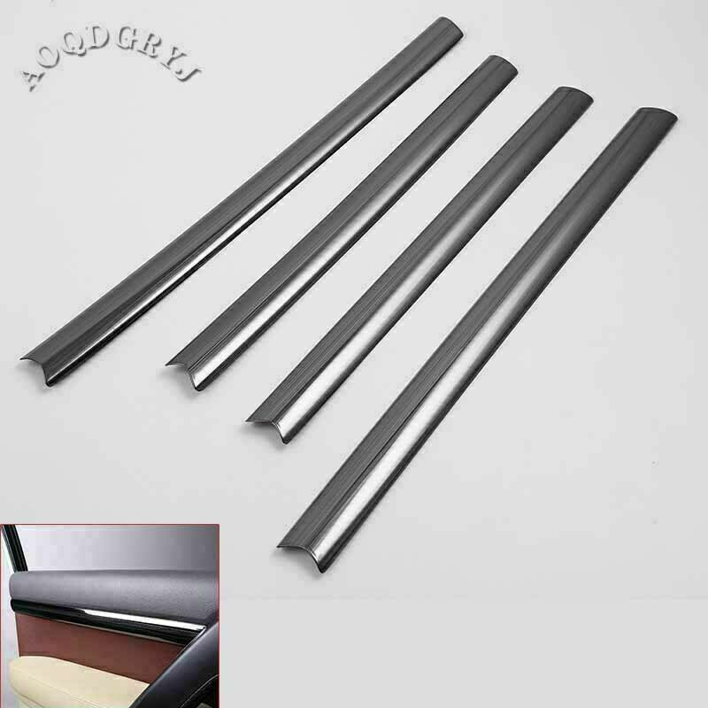 4P Black Titanium Inner Door Cover Strips Trim for TOYOTA for Land Cruiser 2008-2021