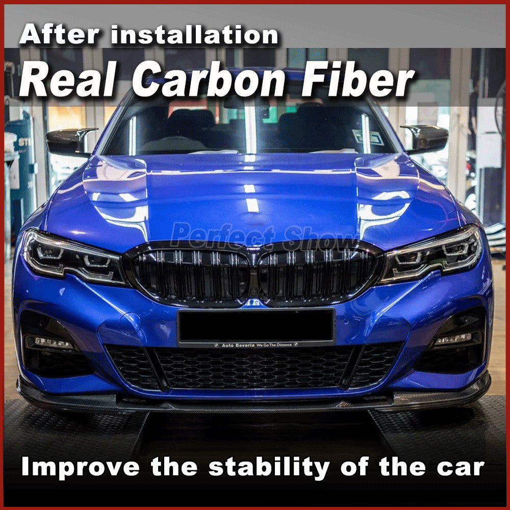 Real Carbon Front Bumper Lip Spoiler for BMW 3 Series G20 G28 M-SPORT M340i 2020