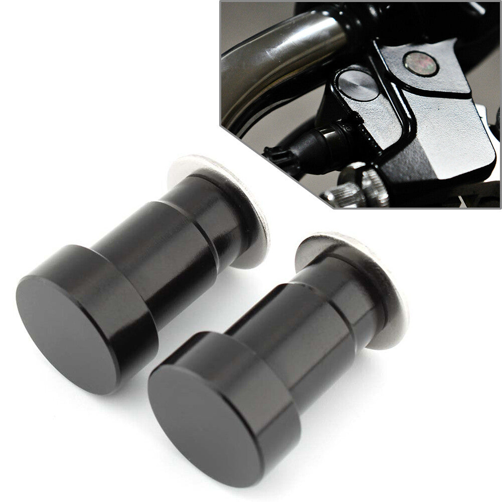 CNC Aluminum Motorcycle Mirror Hole Caps For Thruxton Black