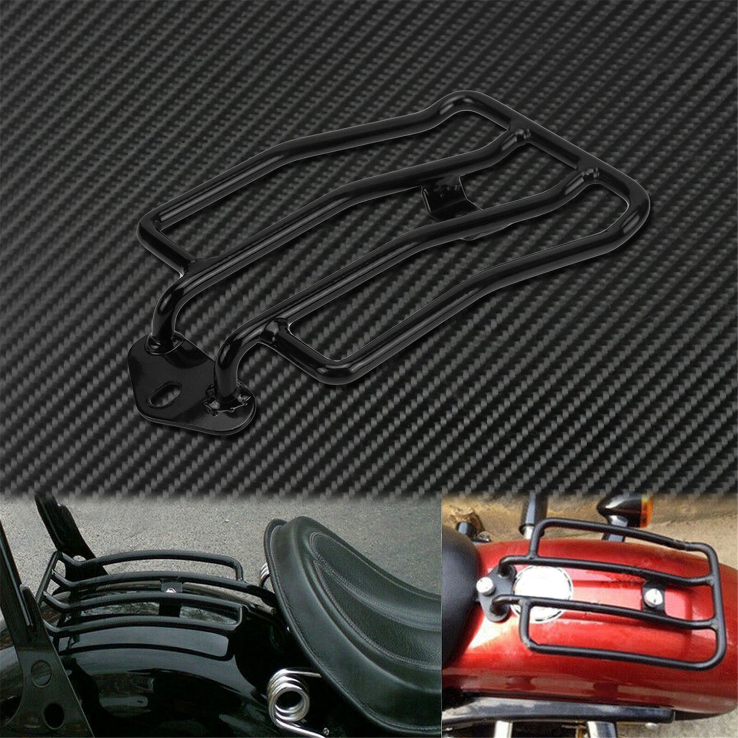 Gloss Black Motorcycle Solo for Seat Carrier Luggage Rack Fit For Sportster 2004-20
