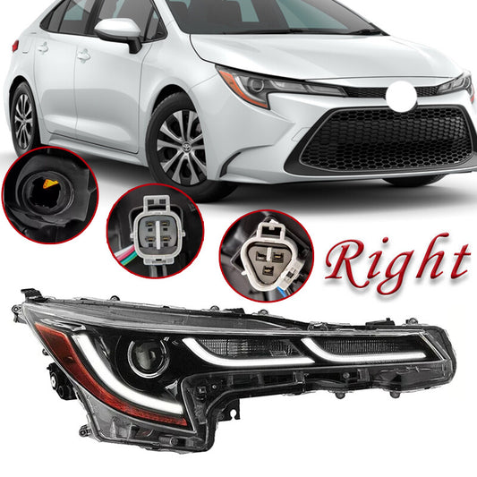 Right headlight projector LED light suitable for 2020-2022 for Toyota for Corolla XSE XLE 1 piece