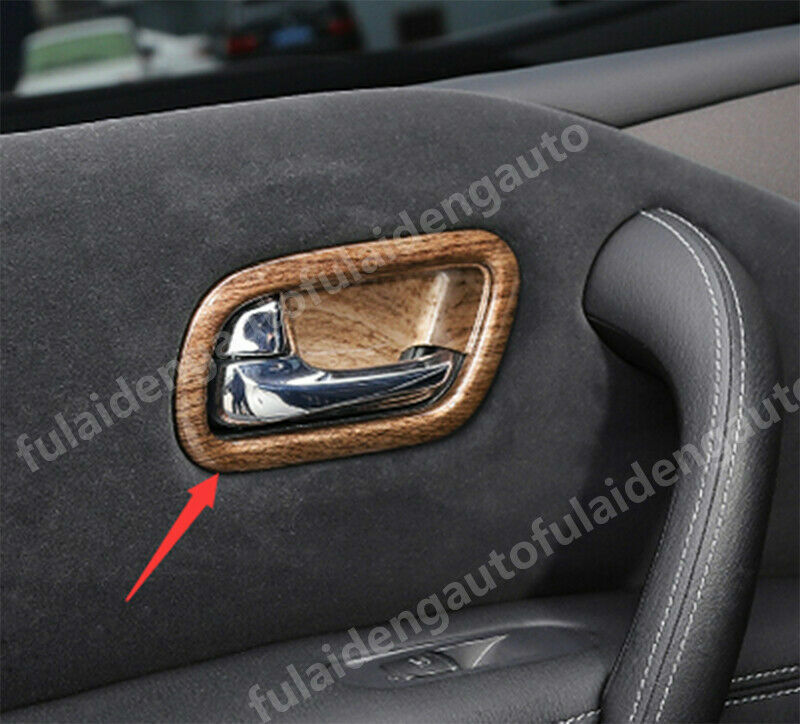 for Nissan Armada Patrol Y62 2017-2019 Wood Grain Inner Door Handle Bowl Cover