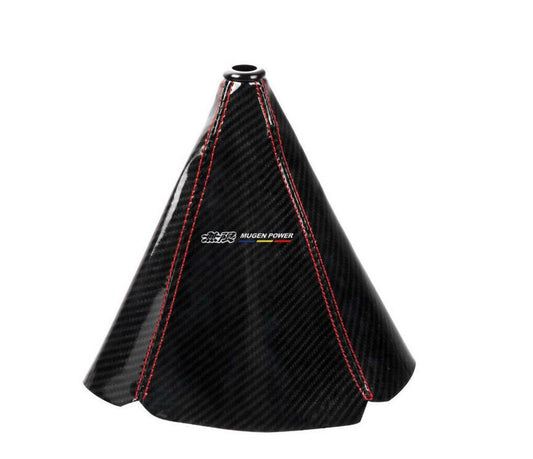 Car Gear Shift Knob Boot Racing Transmission Protective Cover, Mugen Black Carbon, for Honda for Acura .