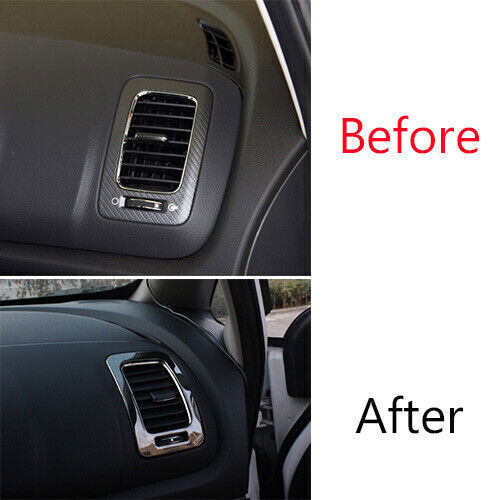 Inner LR AC Air Outlet Vent Cover Trim Fit for Kia K3 Forte 2014-18 Black Steel