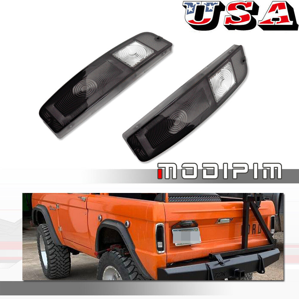 Two black taillight protectors for 1967-1972 for Ford trucks and 1967-1977 for Ford Mustangs.