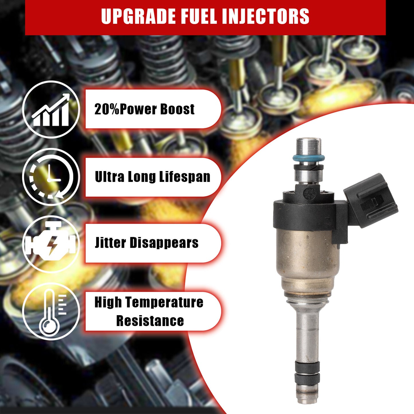 6X Fuel Injector for Kia Sorento Sedona for Hyundai Santa Fe Azera 3.3L 2014-2018