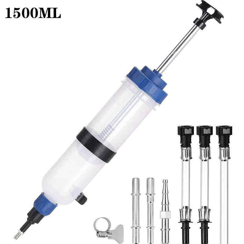 1.5L Car Oil Fluid Extractor Filling Syringe Bottle Fuel Insertion Transfer Pump