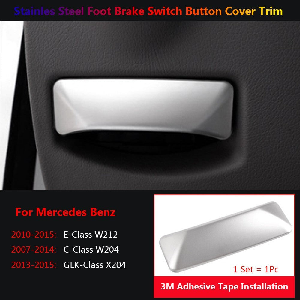 Stainless for Mercedes-Benz W204 W212 GLK X204 Car Foot Brake Switch Cover Trim