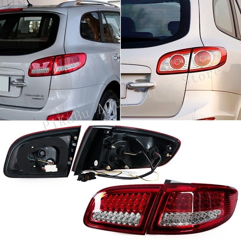 1Set LED Tail Light Tail Lamp Rear Brake Lamp for Hyundai Santa Fe 2007-2012