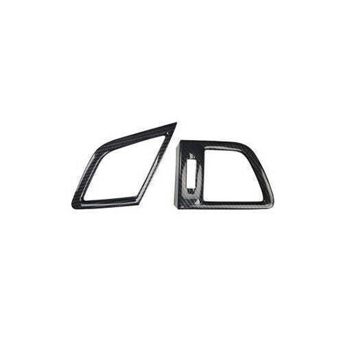 Middle Air Outlet Vent Cover Trim 2X for Honda for Civic 9th 2012-2015 Carbon Fiber