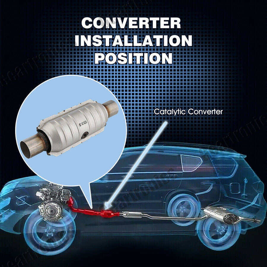 2.5 Universal Three-way Catalytic Converter With Heat Shield Weld-On US