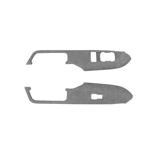 for Ford for Mustang 2015-2022 Black Suede Window Lock Lift Panel Trim Frame 2PCS